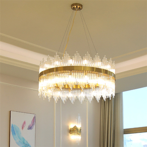 โคมไฟระย้าสไตล์มินิมอลสำหรับห้องนั่งเล่น โคมไฟคริสตัล LED โมเดิร์น รุ่น HM-YL-006 โคมไฟห้อยเพดานหรูหรา HM-YL-006 - Product Image 5