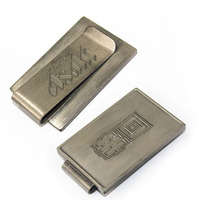 Cadeaux promotionnels de golf en Offre Spéciale Pince à billets en aluminium pour hommes Pince à billets en métal en alliage inoxydable vierge personnalisée avec logo laser