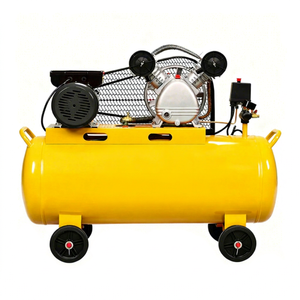 Compresseur d'air à piston sans huile, refroidi par air, haute capacité, type V 2051, 3 CV, entraînement par courroie, 100 litres, stationnaire, alimenté en courant alternatif, 8 bars - Product Image 1
