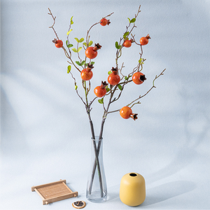 محاكاة فرع جاف الرمان الشركة المصنعة الفاكهة محاكاة زهرة الطريق الرائدة جدار المنزل الديكور مصنع البلاستيك بونساي - Product Image 6