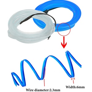 5M EL Wire <span class=keywords><strong>LED</strong></span> Tira de luz fría Ambiente Interior Coche Luz Neón Atmósfera Tira Accesorios de luz de coche - Product Image 4