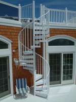 Ace – escalier en spirale en acier galvanisé, élégant, utilisation dans les greniers extérieurs, escalier en métal, escalier en spirale en fer forgé