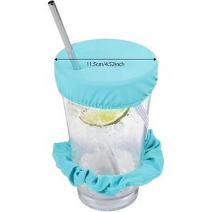 Reusable Fabric Cup Lids With Straws Cute Colorful Covers For Cocktail <b>Drinkware</b> <b>Accessories</b> - Product Image 5