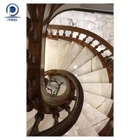 Escalier courbé intérieur haute résistance, style moderne avec marches, pour villa, résidence, projet de construction commerciale