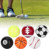 Ensemble de 6 balles de golf miniatures portables personnalisables YIHONG YHGB02, pour l'entraînement et la pratique, en plastique, caoutchouc et surlyn, dureté 80-90