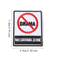 Patch brodé thermocollant motif patte de chien, cœur et slogan pour chapeaux et vestes
