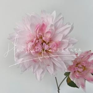 Fleurs en pleine floraison, pivoines artificielles en polyester, décorations de mariage faites à la main, rose, violet, blanc - Product Image 2