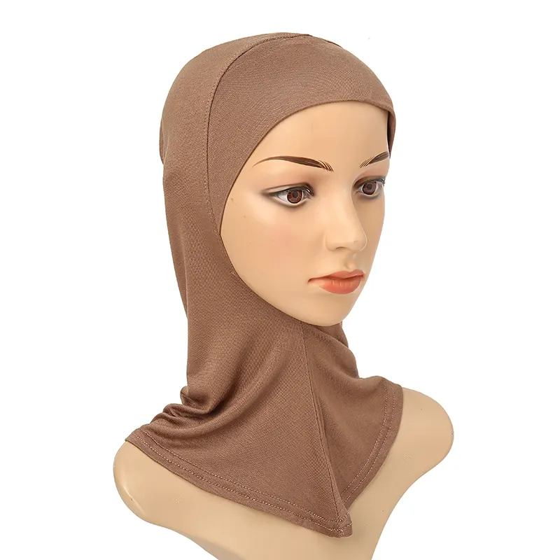 מכירה לוהטת רך אסלאמי Underscarf ראש מצנפת חיג 'אב מוסלמי נשים Mercerized כותנה פנימי כובע