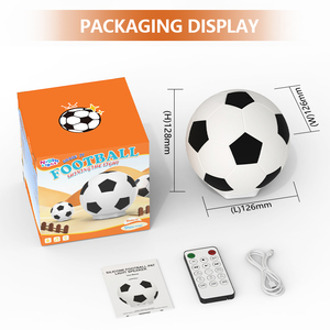 EGH 4 en 1 Altavoz de Fútbol con Sonido Blanco para Bebés, Lámpara Nocturna LED 3D de Silicona con Forma de Balón de Fútbol - Product Image 5