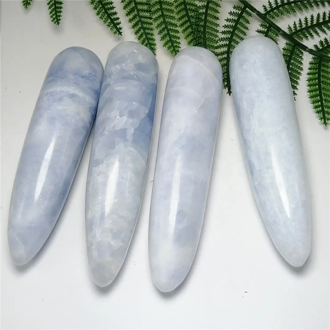 Wholesale price Natural Celestite quartz crystal MASSAGE WAND Powerful Healing