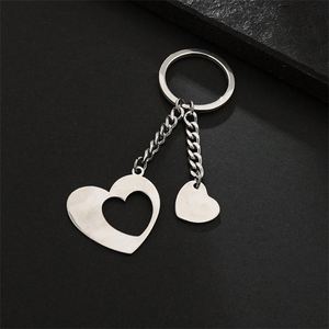 Colgante para Parejas 2026, Grabado Láser con Logotipo, Nombre, Foto, Personalizable, Llavero de Acero Inoxidable en Forma de Corazón - Product Image 2