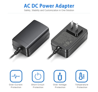 Adaptateur mural à lame fixe 12V 3000mA 36W US, alimentation de classe 2 CETLus niveau VI pour caméra réseau, usine OEM