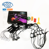 Accessoires de voiture, décoration intérieure, lumière ambiante LED RGB 12V en fibre optique, application pour décorer l'atmosphère