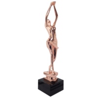 Trophée de danse en métal personnalisé, nouveau design, avec plaque nominative gravable pour les concours et récitals de danse