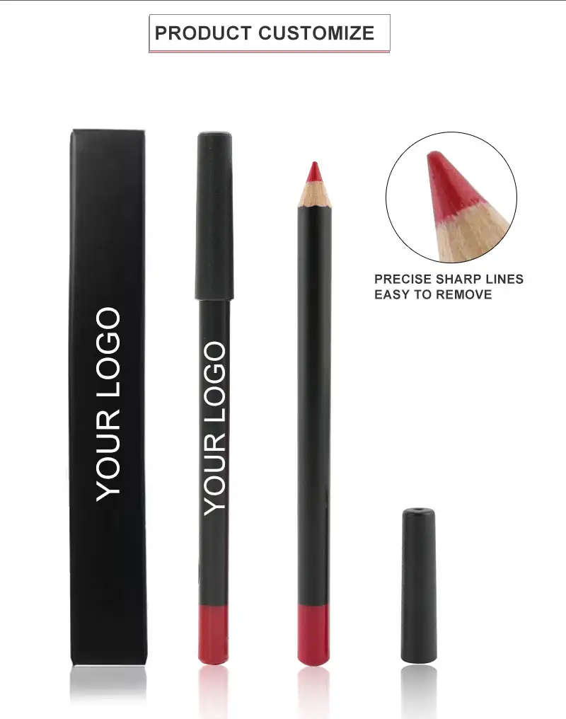 Matita per Lipliner cremoso senza crudeltà all'ingrosso 10 colori Private Label Vegan opaca impermeabile per labbra