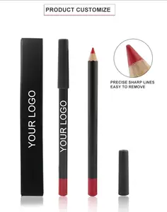 OCHAIN grosir OT kontrol warna lembut Lipliner pensil 10 warna Label pribadi Vegan Matte tahan air