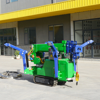 Mini-grue araignée sur chenilles avec stabilisateurs télescopiques hydrauliques, nouvelle mini-grue de levage pour moteur de voiture