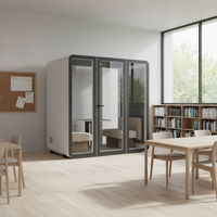 Cabina Insonorizada UNIBOOTH con Aislamiento Acústico de 33dB, ISO 23351, Ignífuga, de Ensamblaje Rápido, Silenciosa, para Sala de Reuniones, Directo de Fábrica
