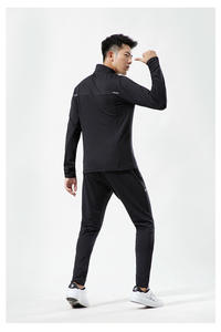 Giacca da ginnastica sportiva da <span class=keywords><strong>uomo</strong></span> con cerniera pantaloni Casual tuta da <span class=keywords><strong>Fitness</strong></span> stampata per la primavera ampia compressione di stile sportivo Casual - Product Image 4