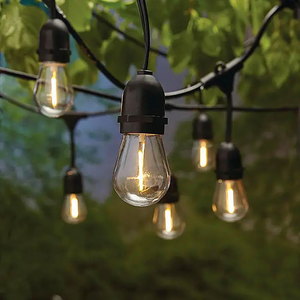 Guirnalda de Luces Solares S14 para Exteriores, 15 Bombillas LED, Luces Colgantes para Jardín, Patio, <span class=keywords><strong>Bistro</strong></span>, Cafetería, Cuerpo de Lámpara de Plástico con Carga USB - Product Image 5