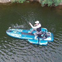 Fabricación Popular nuevo diseño estable inflable plegable E-fin Tabla de pesca Kayak con Motor