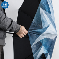 Parapluie de golf à texture marbrée, imprimé craquelé abstrait, robuste et durable, avec baleines en fibre de verre renforcées, idéal pour les projets de cadeaux d'affaires