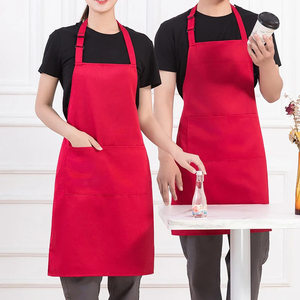 Tabliers en <span class=keywords><strong>polyester</strong></span> rose et noir personnalisés avec logo imprimé, imperméables, pour la cuisine, le chef, la cuisine, pour femmes et hommes, avec poches - Product Image 3