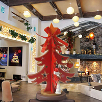 Decoraciones para Árboles de Navidad, Adorno Ecológico y Moderno de Madera para la Mesa, Centro de Mesa con Forma de Árbol de Navidad