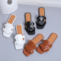 Nouveautés 03 - Sandales plates pour femmes, 3 couleurs, style romain, chaussures tendance, qualité export