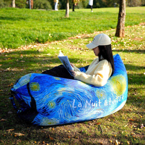 Custom Pattern Design Modern <b>Inflatable</b> Air Lounger <b>Sofa</b> 10 Colors Portable Lazy Bag Living Room Indoor Outdoor <b>Camping</b> Home - Product Image 5