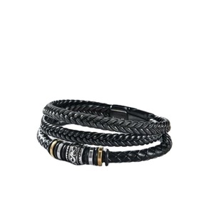 <b>Mens</b> Gold Bracelet Cross Border Multi Verified Manufacturer for Wholesalers Gunmetal Plated Technical High Grade Titanium Steel - Product Image 1