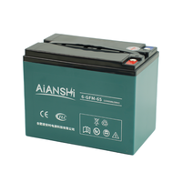 Batterie au gel sans entretien 12V 65Ah 6-GFM-65 AIANSHI, à décharge profonde VRLA, pour transpalette, gerbeur et autolaveuse