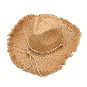 Chapeaux de cowboy en polyester d'origine chinoise avec paille de raphia, idéaux pour divers événements promotionnels - Product Image 4