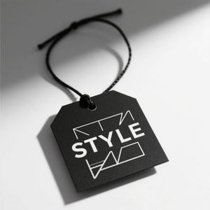 Custom Luxury Garment Swing <b>Tags</b> <b>Clothes</b> Label Print Name Logo Recycled Paper Hangtags Shoes Bags Customized Designs 300-800gsm - Product Image 5