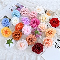 Groothandel 11cm Kunstzijde Sneeuwberg Rozen Bloemen China voor Cadeaubox Decoratieve Gerolde Rand Rozenkoppen Bruiloft Bloemstukken