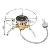 Réchaud de camping à infrarouge pour l'extérieur Four portable ultra-léger Réchaud à gaz pliable coupe-vent Mini brûleur