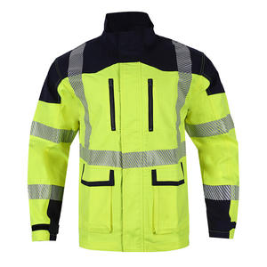 Nouvelle chemise de travail ignifuge Ke, jaune fluorescent, protection contre les arcs électriques, coupe régulière, vêtements de sécurité - Product Image 4