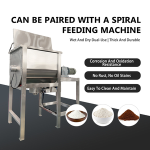 中国工业500公斤食品化工面粉淀粉咖啡粉混合卧式螺带螺旋搅拌机 - Product Image 4