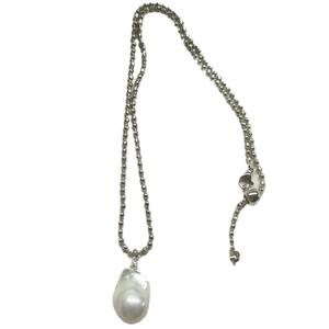 Collar Ajustable con Cadena Chapada en Oro de 14k y Dije de Perla Great Roc con 50cm de Longitud Total y Fuerte Preservación del Color - Product Image 5