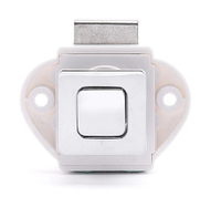 Accessoires durables pour camping-car : Serrure à bouton carré en métal Guweite, verrou à pression pour tiroirs et portes d'armoires de bateaux et de camping-cars