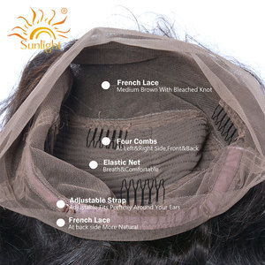 Perruque dentelle complète HD sans colle frontale à cuticule alignée cheveux indiens bruts vierges non traités 100% 360 perruque dentelle complète cheveux humains longue - Product Image 5