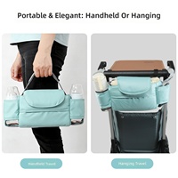Sac de rangement universel en tissu Oxford de coton imperméable grande capacité pour poussette, organisateur pratique pour poussette de bébé, vente en gros