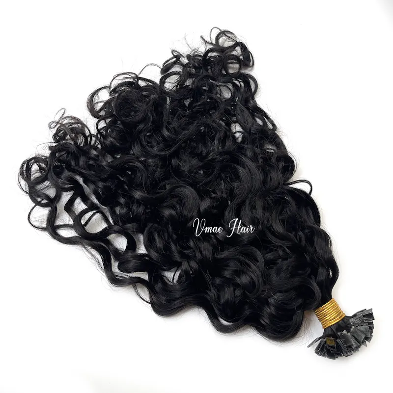 Vmae 100% Remy Hair Extensions Afro Kinky Curly Raw Vietnamese Nail K Tips V U Flat I Tip Hair 4A 4B 3C Straight Body Wave