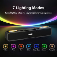 Speaker BT Nirkabel Portabel 10W untuk Luar Ruangan dengan Lampu RGB, Dukungan Kartu Memori, Speaker BT Multifungsi yang Dapat Diisi Ulang