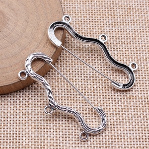 Petites épingles simples de 4,5 cm avec 3 boucles, dorées et argentées, épingles islamiques pour bébés, pour la décoration, accessoires pour bébés - Product Image 5
