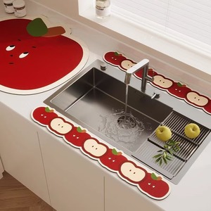 Tapete de cocina de dibujos animados, de tierra de diatomeas, impermeable, absorbente, para encimera y salpicadero. - Product Image 1