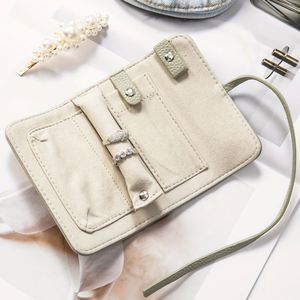 Organizador de Joyas de Viaje de Cuero PU, Bolsa Enrollable para Joyas, Regalo para Mujer, para Collares, Pendientes, Anillos, Pulseras - Product Image 3