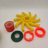 Rouleau à doigts en polyuréthane moulé par injection, résistant à l'usure, dureté Shore 90A, taille et forme personnalisées, certifié ISO 9001, usage industriel