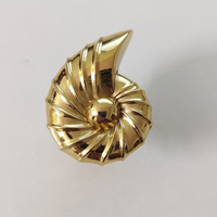 Poignées de tiroir et poignées de porte en laiton en forme de coquillage conque pour armoire et cave à vin, décoration de maison de luxe