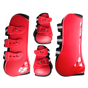 รองเท้าป้องกันข้อเท้าม้าแบบทนทาน สำหรับขาหน้าและขาหลัง พร้อมสายรัด วัสดุ PU หลายสี - Product Image 1